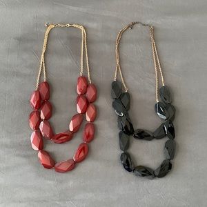 Two chunky beaded necklaces